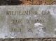 Wilhelmina Lea Grave Marker