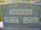 Margaret Lea Oliver Adkins and John Oliver Adkins Grave Marker (First Baptist Church of Yanceyville, Yanceyville, NC)