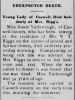 Annie Yarbrough Death. Winston-Salem Journal (Winston-Salem, NC), 14 June 1902
