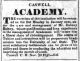 Caswell Academy, Dabney Rainey. Milton Gazette and Roanoke Advertiser (Milton, NC), 16 March 1831