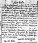 James Saunders Land Sale. The Raleigh Register (Raleigh, North Carolina), 9 June 1826