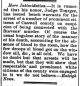 Tourgee Bench Warrants Rumored. The Greensboro Patriot (Greensboro, NC), 5 February 1873