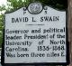 David Lowry Swain Historical Marker