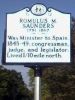 Romulus Mitchell Saunders Historical Marker